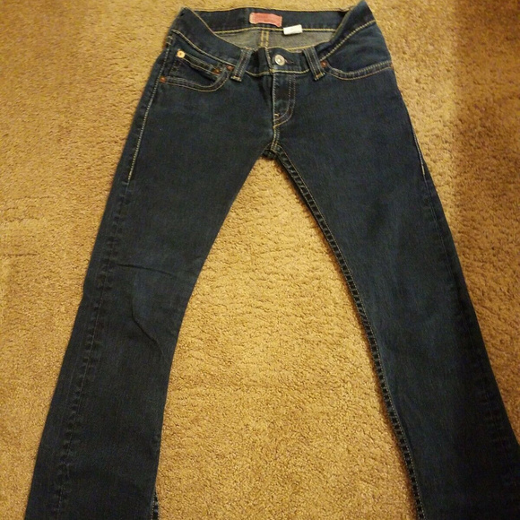 LEVI'S Tough Boot Stretch Dark Denim Jeans Sz 28 - Picture 2 of 7